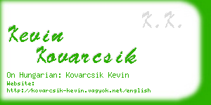 kevin kovarcsik business card